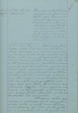 "Processo relativo ao pedido de licença feito por Edmund Joseph Byrne para explorar a planta...