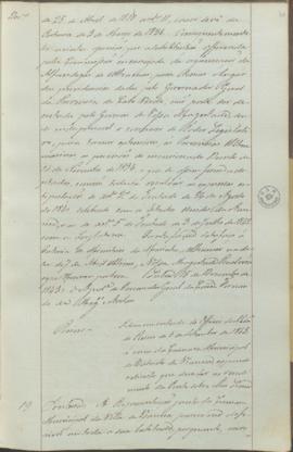 "Idem em virtude do Officio do Ministerio do Reino de 5 de Setembro de 1843, á cerca da Cama...
