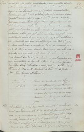 "Idem em virtude da Portaria do Ministerio da Fazenda de 10 de Fevereiro de 1845 á cerca da ...
