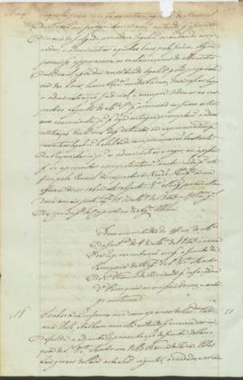 "Idem em virtude do officio do Ministerio da Justiça de 9 de Março de 1843 áceerca da Reprez...