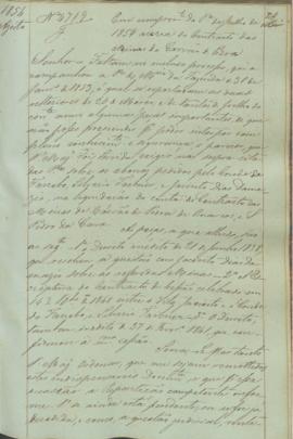 "Em cumprimento da Portaria de Julho de 1854 acerca do Contracto das Minas do Carvão de Pedr...