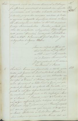 "Idem em virtude do Officio do Ministerio do Reino de 7 de Abril de 1843, á cerca da Represe...