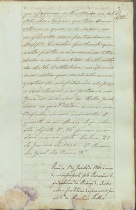 "Idem de 1 de Junho de 1840 ácerca do meio proposto pelo Procurador Regio interino da Relaçã...