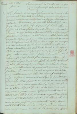 "Em cumprimento da Portaria de 8 de Maio de 1851 acerca da informação sobre a Cadea de Estre...