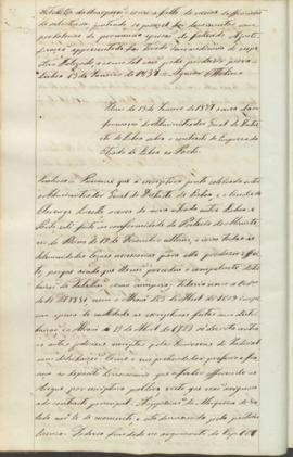 "Idem de 13 de Janeiro de 1837 acerca da informação do Administrador Geral do Destricto de L...