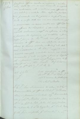 "Em cumprimento do officio do Ministerio da Justiça de 19 de setembro 1853 acerca da pertenç...