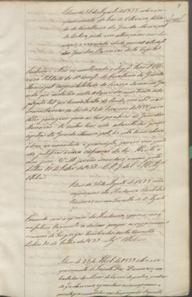"Idem de 29 de Abril de 1839 sobre o requerimento de Jacinto Dias Damazio, contractador das ...