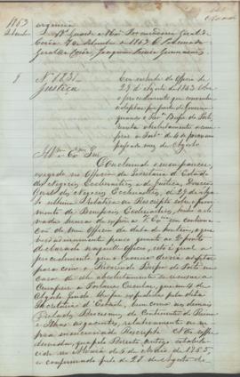"Em virtude do officio de 29 d'Agosto de 1863 sobre o procedimento que convenha adoptar por ...
