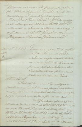 "Em cumprimento do Officio de 7 de Março de 1861. Sobre a informação relativa á concessão de...