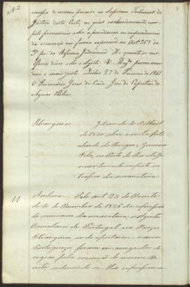 " [Officio de informação e parecer em virtude de Portaria] de 10 d'Abril de 1840 sobre a vis...