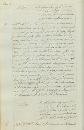 "Ao Ministro da Justiça, á cerca do réo Luiz Antonio Alves, de alcunha = o Negro = cummutado...