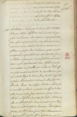 "Idem de 23 de Setembro de 1840 ácerca de requerimentos de Bernardo José da Cruz sobre ser c...