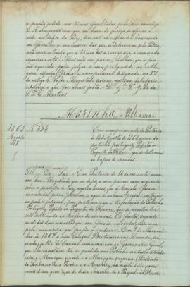"Em cumprimento da Portaria de 14 d'Agosto de 1868, acerca do patacho portuguez Pepito ou Pa...