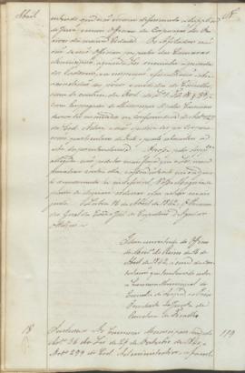 "Idem em virtude do Officio do Ministerio do Reino de 16 de Abril de 1842, á cerca da contes...