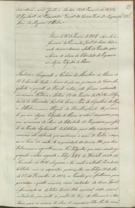 "Idem de 16 de Janeiro de 1837 a Cerca da informação do Procurador Geral da Coroa sobre o mo...