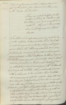 "Idem em virtude do officio do Ministerio do Reino de 17 de Dezembro de 1844 á cerca de ser ...