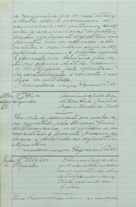 "Sobre o contrato de Augusto Machado Faria e Maia como empreiteiro das obras de terraplanage...