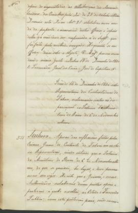 "Idem de 14 de Dezembro de 1840 sobre Representação dos Contractadores do Tabaco, reclamando...