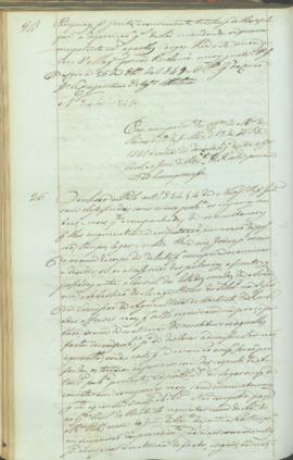 "Em cumprimento dos Officios do Ministerio do Reino de 3 de Julho, de 12 de Setembro de 1849...