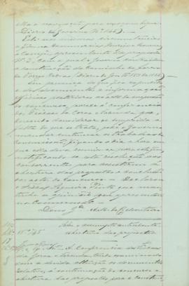 "Sobre o assumpto antecedente. Abertura das propostas"