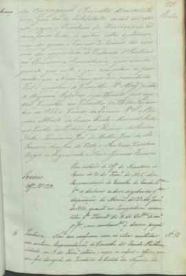 "Em virtude do Ministerio do Reino de 21 de Fevereiro de 1845, sobre Representação do Consel...