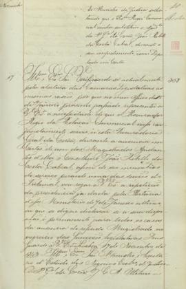 "Ao Ministro da Justiça, sollicitando que o Procurador Regio Commercial venha substituir o A...