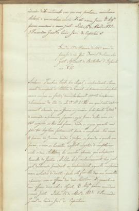 "Idem de 13 de Fevereiro de 1839 acerca do processo do réo João Daniel de Sines, Sargento Aj...