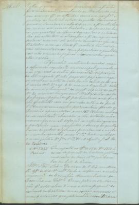 "Em resposta ao Officio de 15 de Novembro 1850 á cerca da propriedade da Cartuxa judicialmen...