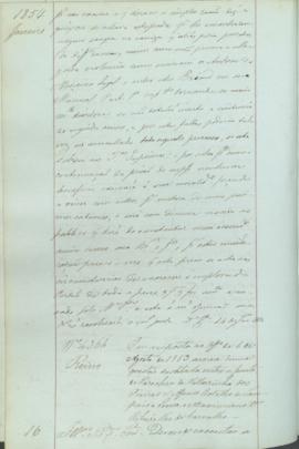 "Em resposta ao officio de 6 de Agosto de 1853 acerca duma questão suscitada entre a Junta d...
