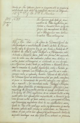 "Se o Governo pode desde já, sem concurso do Poder Legislativo, autorisar o transito livre p...