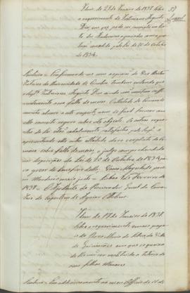 "Idem de 17 de Janeiro de 1837 sobre o requerimento e mais papeis de Roza Maria da Silva, da...