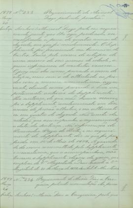 "Requerimento de Maria Dias a Casqueira pedindo commutação da pena"