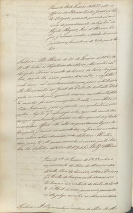 "Idem de 18 de Janeiro de 1839 sobre o Officio do Administrador Geral de Ponta Delgada, pedi...