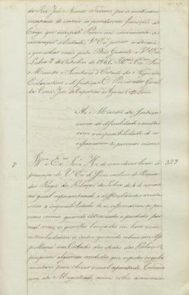 "Ao Ministro da Justiça ácerca da dificuldade e muitas vezes a impossibilidade de se reforma...