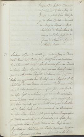 "Idem de 13 de Julho de 1840 ácerca do procedimento que teve o Juiz de Direito da quarta Var...