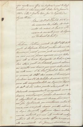 "Idem de 10 d'Abril de 1838 sobre a remessa das folhas dos ordenados dos mezes de Janeiro e ...