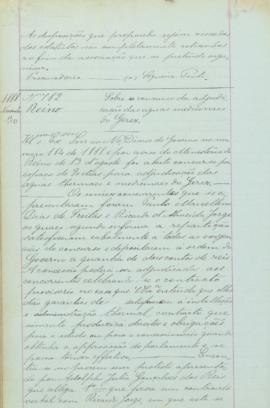 "Sobre o concurso da adjudicação das aguas medicinais do Gerês"