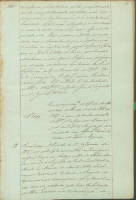 "Em cumprimento do Officio do Ministerio do Reino de 4 de Outubro de 1847,  á cerca do trata...