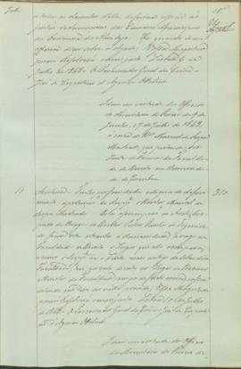 "Idem em virtude do officio do Ministerio do Reino de 31 de Outubro de 1842, á cerca de seis...
