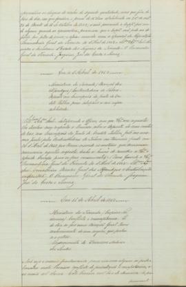 "Ministerio da Fazenda / Direcção das Alfandegas / Contractadores do Tabaco - Deposito em In...