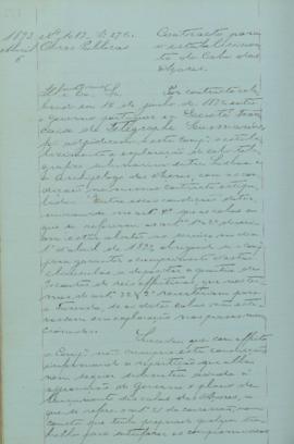 "Contrato para o estabelecimento do cabo dos Açores"