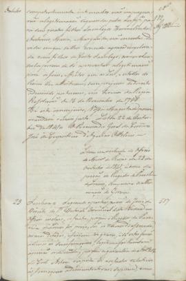 "Idem em virtude do officio do Ministerio do Reino de 23 de Outubro de 1841, ácerca da prisã...