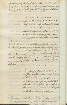 "Idem de 28 de Dezembro de 1836 acerca do Officio do Administrador Geral Interino do Destric...