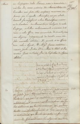 "Idem em virtude do officio do Ministerio do Reino de 19 de Maio de 1841 sobre a occorrencia...