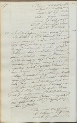 "Idem em virtude do officio do Ministerio do Reyno de 17 d'Agosto de 1842 à cerca dos Papeis...