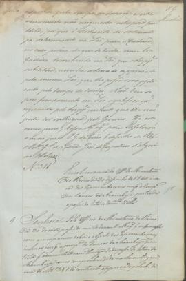 "Em observancia do officio do Ministerio do Reino de 30 de Junho de 1846 á cerca das represe...