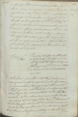 "Em virtude do officio do Ministerio do Reino de 24 d'Abril de 1845 á cerca dos requerimento...