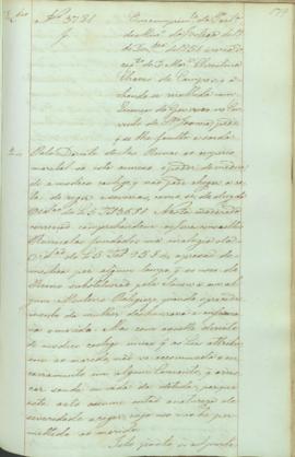 "Em cumprimento da Portaria do Ministerio da Justiça de 18 de Dezembro de 1851, ácerca do re...