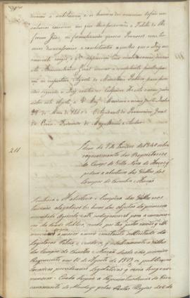 "Idem de 7 de Janeiro de 1840 sobre requerimento dos Proprietarios do Campo de Vila Nova de ...