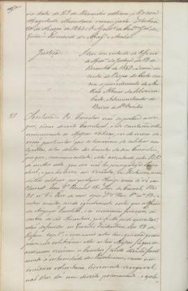 "Idem em virtude do Officio do Ministerio da Justiça de 13 de Dezembro de 1843, á cerca da c...